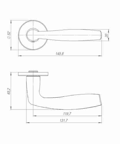 Ручка раздельная R.ARC.R52.FORTUNA SSG-39 сатин.золото