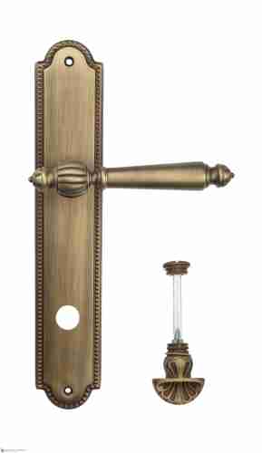 Дверная ручка Venezia "PELLESTRINA" WC-4 на планке PL98 матовая бронза