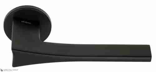 Дверная ручка на круглом основании Fratelli Cattini "OSSIS" 7FS-NM матовый черный