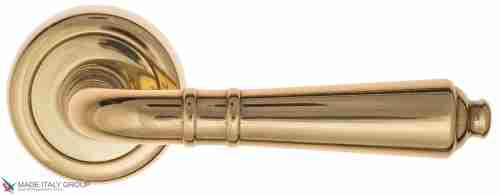 Дверная ручка на круглом основании Fratelli Cattini "TOSCANA" D1-OLV полированная латунь