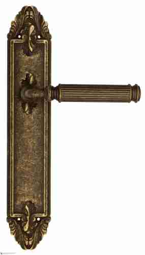Дверная ручка Venezia "MOSCA" на планке PL90 античная бронза