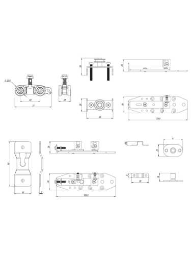 Комплект Armadillo (Армадилло) для раздвижных профильных дверей SLD.Comfort-PRO.SET4.PROF synchron/80