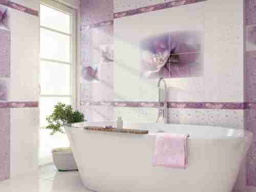 Панно ALMA Ceramica Лила из 4 плиток ПН7ЛЛ1 / PWU07LIL1 72,8х49,8