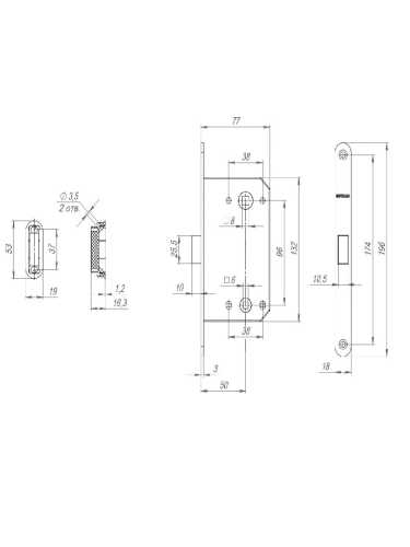 Ручка дверная Fuaro (Фуаро) межкомнатная K.SL52.PRIZMA (PRIZMA SL) GR-23 графит  Набор 2