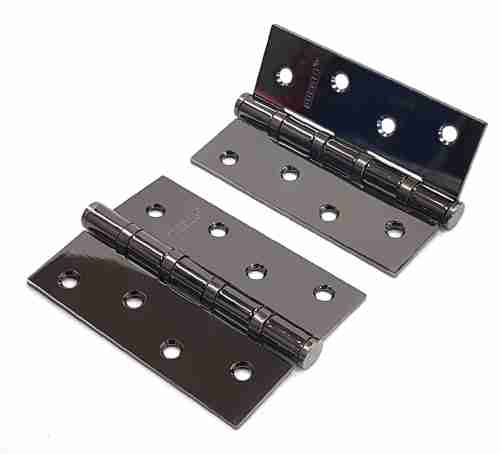 Петля стальная RENZ IN100-4S FH BN 100*75*2,5, 4 кольца, плоский колпачок, черный никель