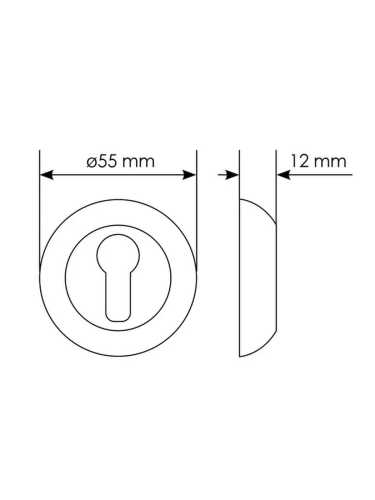 Накладка Morelli MH-KH-CLP W/PC на ключевой цилиндр, цвет белая эмаль/хром