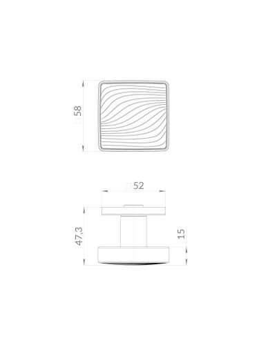 Ручка Punto (Пунто) раздельная K.EST.Q52.GIPNOZ BL/ND-24 черный/ночная пустыня