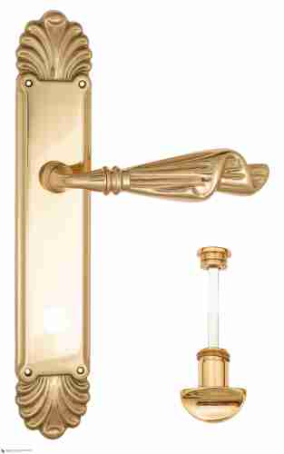 Дверная ручка Venezia "OPERA" WC-2 на планке PL87 золото 24K