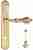 Ручка дверная Extreza GRETA (Грета) 302 на планке PL01 WC полированное золото F01