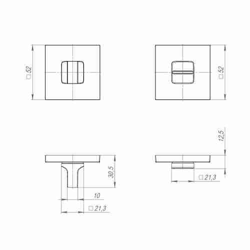 Завертка сантехническая BK6.K.JS51 (BK6 JS) BL-24 черный