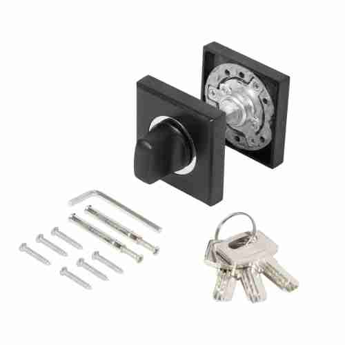 Завертка сантехническая Ajax (Аякс) с фиксацией ключом BK6.FIX.JK BL-24 черный