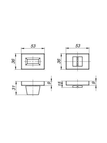Комплект: Ручки Armadillo IRON UCS MWSC-33 + Завертка BK6.K.UCS36 MWSC-33 итальянский тисненый