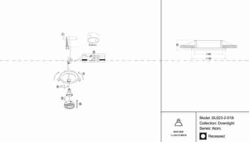 Встраиваемый светильник Maytoni Atom DL023-2-01B