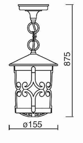 Уличный подвесной светильник Oasis Light 15855 15855 Gb