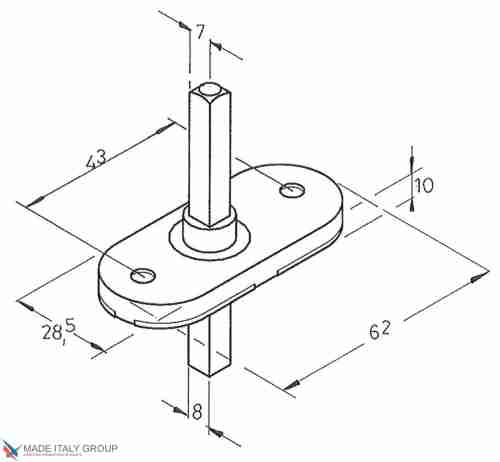 Ручка оконная Fratelli Cattini "TOSCANA" FW 7-BY матовая бронза