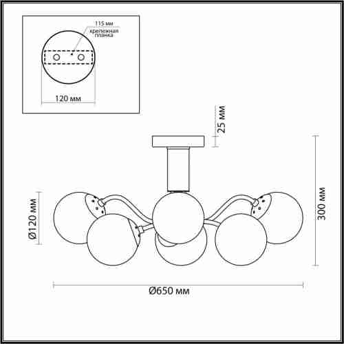 Потолочная люстра Lumion Candice 4555/6C