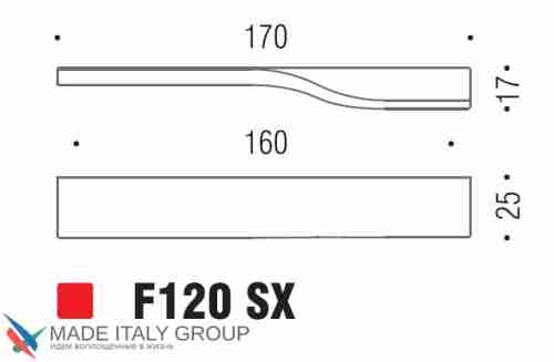 Ручка скоба модерн COLOMBO DESIGN F120SX-NM матовый черный 160 мм