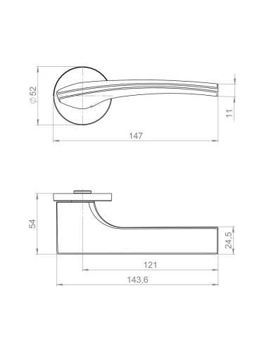 Ручка Fuaro (Фуаро) раздельная R.ZLR52.ETALON SSG-39 сатинированное золото