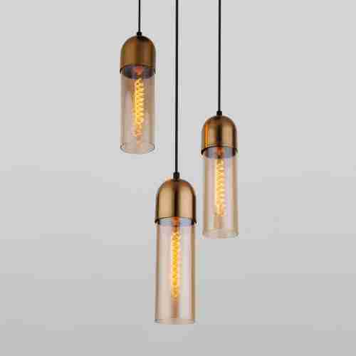 Подвесная люстра Eurosvet Airon 50180/3 янтарный