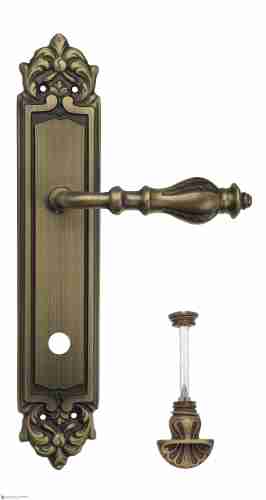 Дверная ручка Venezia "GIFESTION" WC-4 на планке PL96 матовая бронза