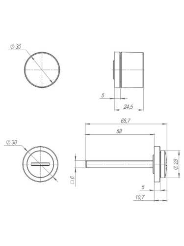 Комплект: Ручки Armadillo R.ART52.BALANCE BL-26 + Завертка BK6.R.ART30 BL-26 черный
