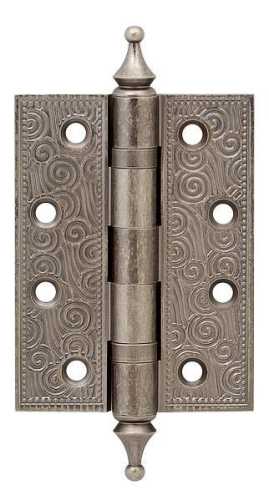 Петля дверная универсальная латунная Armadillo Castillo CL 500-A4 102x76x3,5 AS античное серебро