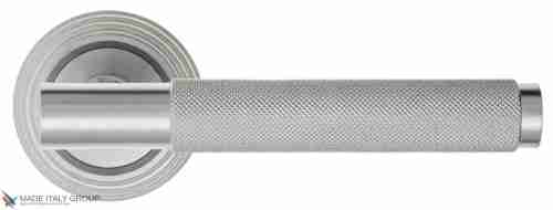 Дверная ручка на круглом основании Fratelli Cattini "UNA X" D8-CS матовый хром