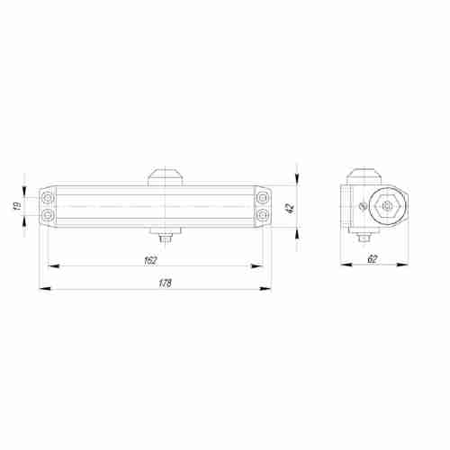 Доводчик дверной TDR-100 BR 50-100кг (коричневый)