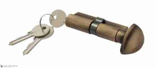 Цилиндровый механизм вертушка-ключ Venezia 25/10/35 матовая бронза