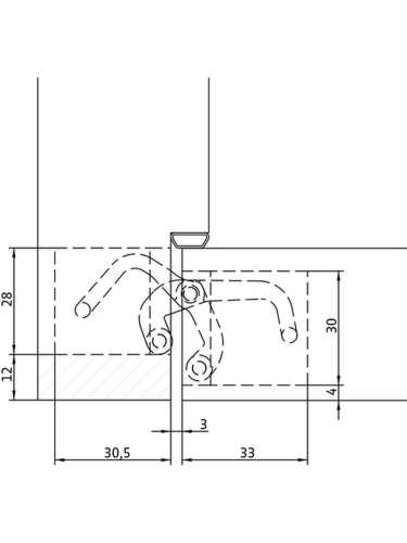 Петля скрытая Morelli HH-18 B врезная с 3D-регулировкой вес полотна до 60 кг, цвет черный