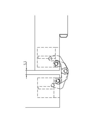 Петля скрытая Morelli HH-1 B врезная с 3D-регулировкой вес полотна до 40 кг, цвет черный