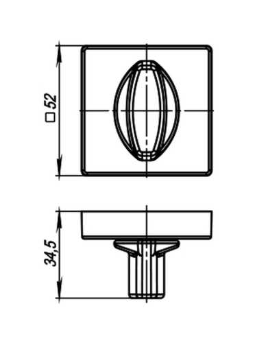 Комплект: Ручки Armadillo Urban Screen USQ8 SN/CP-3 + Завертка BK6.K.USQ52 SN-3 матовый никель
