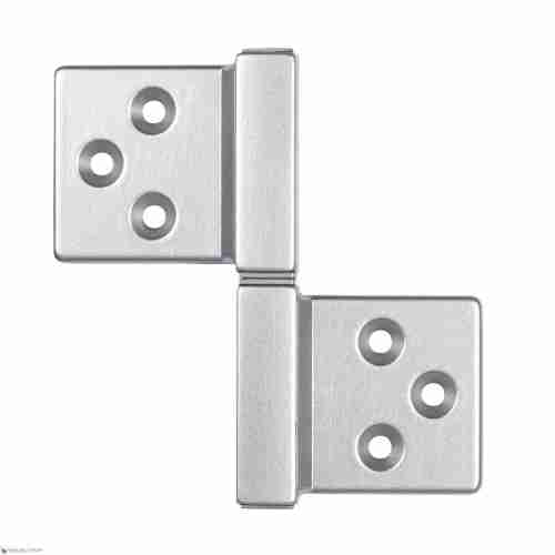 143CS032D_Q Петля накладная без врезки ALDEGHI 32x35 серебристый ЛЕВАЯ