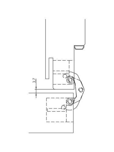 Петля скрытая Morelli HH-4 W врезная с 3D-регулировкой вес полотна до 40 кг, цвет белый