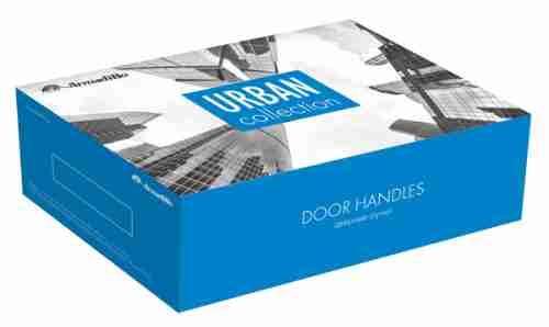 Комплект на 4 двери - Ручка дверная межкомнатная Armadillo LINE URB6 BL-26 Черный