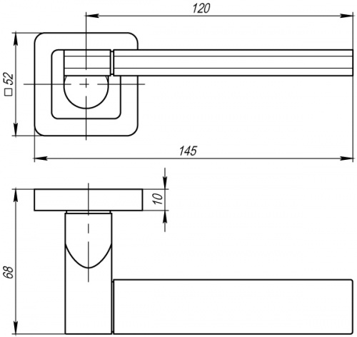 Ручки дверные межкомнатные Punto GALAXY QR GR/CP-23 графит/хром