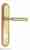 Дверная ручка Venezia "MOSCA" CYL на планке PL98 полированная латунь