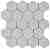 Мозайка из мрамора Stone4Home Hexagon Mw Tumbled чип 74x74 30,5х27
