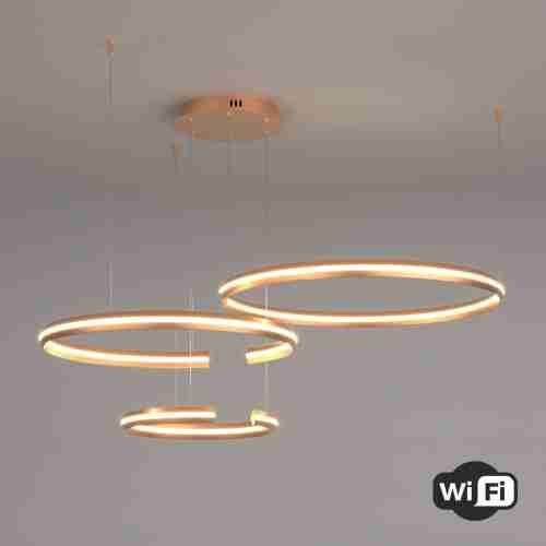 Подвесной светодиодный светильник Eurosvet Smart Gap 90280/3 золото