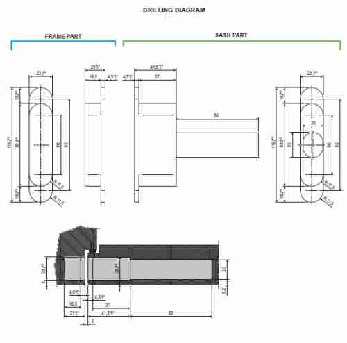 Петля дверная скрытой установки AGB ECLIPSE 3.2 SELF мат хром Е390000334 без накладок