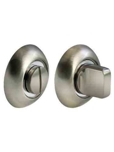 Комплект дверных ручек Morelli MH-03 SN/CP с заверткой MH-WC SN/CP, цвет белый никель/хром