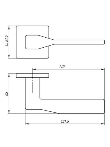 Ручка дверная Armadillo (Армадилло) межкомнатная K.USS52.GRAND (GRAND USS) BPVD-77 вороненый никель  Набор 8