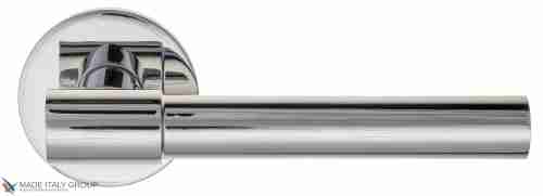 Дверная ручка на круглом основании Fratelli Cattini "UNA" 7FS-CR полированный хром
