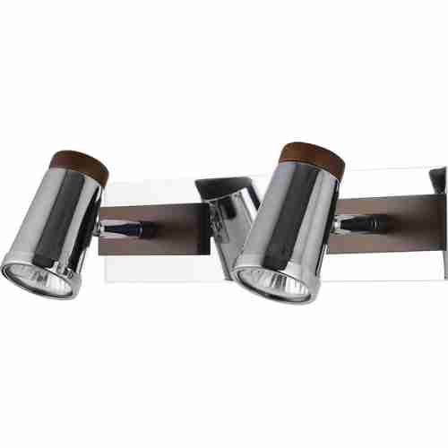 Спот N-Light 6205A/2GU10 chrome + brown wood