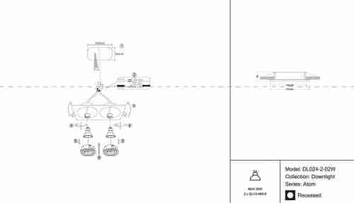 Встраиваемый светильник Maytoni Atom DL024-2-02W