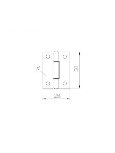 Петля Ajax (Аякс) карточная универсальная LM/IN30x40x1U ZN цинк (2 шт)