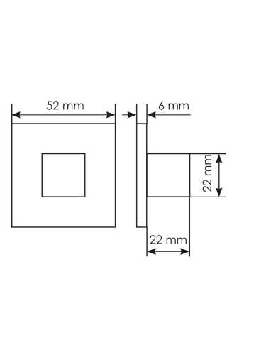 Завертка сантехническая Morelli MH-WC-S6 SSC на квадратной розетке 6 мм цвет супер матовый хром
