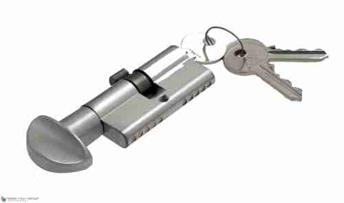 Цилиндровый механизм вертушка-ключ Venezia 25/10/35 матовый хром