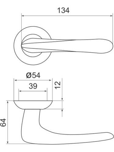 Ручка дверная Armadillo (Армадилло) межкомнатная R.LD54.Pava (Pava LD42) AB/GP-7 бронза/золото  Набор 9