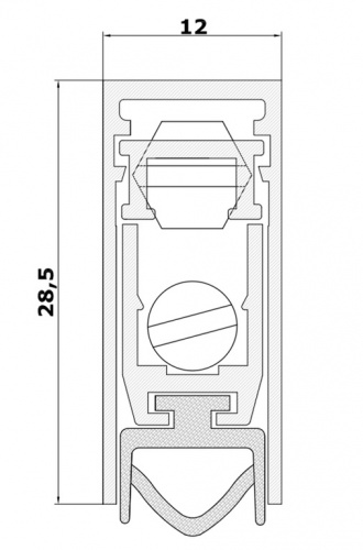 Автопорог - антипорог для двери врезной Morelli Innovation SEAL PROFESSIONAL 900